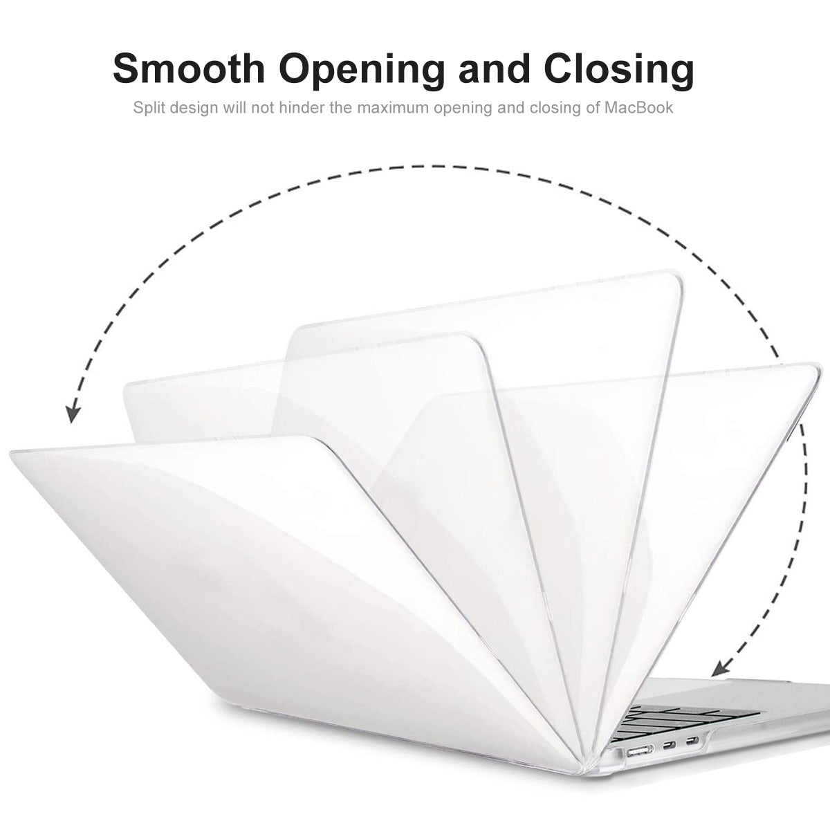 For Macbook Air 15 inch (2023) A2941 (EU Version) Hard PC Laptop Case with TPU Keyboard Film + Dust-Proof Plugs - Transparent For Macbook Air 15 inch (2023) A2941 (EU Version) Hard PC Laptop Case with TPU Keyboard Film + Dust-Proof Plugs - Transparent